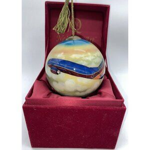 Southwest Airlines Glass Hand Painted Hanging Artwork Ne' Qwa Art Ball with Case